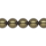 Pearl, Preciosa Czech crystal, dark green, 10mm round. Sold per pkg of 10.