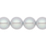 Pearl, Preciosa Czech crystal, pearlescent grey, 12mm round. Sold per pkg of 10.