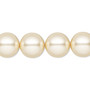 Pearl, Preciosa Czech crystal, cream, 12mm round. Sold per pkg of 10.