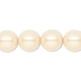 Pearl, Preciosa Czech crystal, pearlescent yellow, 12mm round. Sold per pkg of 10.