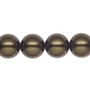 Pearl, Preciosa Czech crystal, dark green, 12mm round. Sold per pkg of 10.