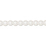 Pearl, Preciosa Czech crystal, pearlescent white, 5mm round. Sold per pkg of 50.