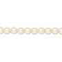 Pearl, Preciosa Czech crystal, light creamrose, 5mm round. Sold per pkg of 50.