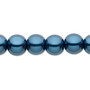 Bead, Celestial Crystal®, crystal pearl, teal, 10mm round. Sold per pkg of (2) 15-1/2" to 16" strands, approximately 80 beads.