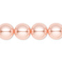 Bead, Celestial Crystal®, crystal pearl, peach, 12mm round. Sold per 15-1/2" to 16" strand, approximately 30 beads.