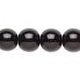 Bead, Celestial Crystal®, crystal pearl, black, 14mm round. Sold per 15-1/2" to 16" strand, approximately 25 beads.