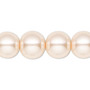 Bead, Celestial Crystal®, crystal pearl, medium pink, 14mm round. Sold per 15-1/2" to 16" strand, approximately 25 beads.