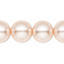 Bead, Celestial Crystal®, crystal pearl, medium pink, 16mm round. Sold per 15-1/2" to 16" strand, approximately 25 beads.