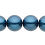 Bead, Celestial Crystal®, crystal pearl, teal, 16mm round. Sold per 15-1/2" to 16" strand, approximately 25 beads.