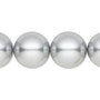 Bead, Celestial Crystal®, crystal pearl, silver, 16mm round. Sold per 15-1/2" to 16" strand, approximately 25 beads.