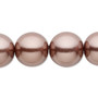 Bead, Celestial Crystal®, crystal pearl, brown, 16mm round. Sold per 15-1/2" to 16" strand, approximately 25 beads.