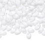 Seed bead, Miyuki, glass, opaque white, (LMA402), 7x4mm long magatama. Sold per 50-gram pkg.