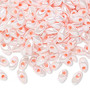 Seed bead, Miyuki, glass, opaque luster pearl color-lined light rose, (LMA427), 7x4mm long magatama. Sold per 50-gram pkg.