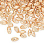Seed bead, Miyuki, glass, opaque metallic shiny gold, (LMA1052), 7x4mm long magatama. Sold per 50-gram pkg.