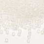 Seed bead, Preciosa Ornela, glass, translucent rainbow crystal clear (58205), #8 rocaille. Sold per 50-gram pkg.