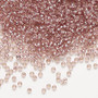 Seed bead, Preciosa Ornela, Czech glass, translucent silver-lined solgel dyed brown, #11 rocaille. Sold per 50-gram pkg.