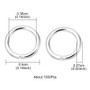 Iron Open Jump Rings, Round Ring, Silver, 21 Gauge, 5x0.7mm, Inner Diameter: 3.6mm - 50gms