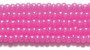 LAST STOCK: Seed bead, Preciosa Ornela, Czech glass, Dyed Pink on Alabaster (17177), #11 round. Sold per hank.