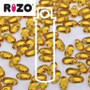 RZ256-10060 Preciosa Czech Rizo Beads 2.5mm x 6mm - 22gms - Topaz