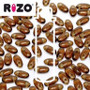 RZ256-10230 Preciosa Czech Rizo Beads 2.5mm x 6mm - 22gms - Smoked Topaz