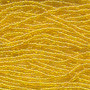 LAST STOCK: Seed bead, Preciosa Ornela, Czech glass, transparent yellow AB (81010), #11 round with square hole. Sold per hank.