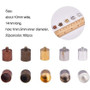100pcs - Brass Glue-in Style Necklace Cord  End Caps, 14x10mm, Hole: 1mm, 5 Mixed Colors - 9mm inner diameter