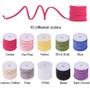 Faux Suede Cord, Faux Suede Lace, Mixed Color, 4x1.5mm, about 5m/roll, 1roll/color, 10rolls/set