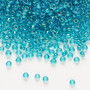 8-3742 - 8/0 - Miyuki - Translucent teal lined Luster Clear - 50gms - Glass Round Seed Bead