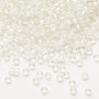 8-3801 - 8/0 - Miyuki - Translucent Rainbow White pearl Lined Pale Beige - 50gms - Glass Round Seed Bead