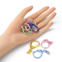 10Pcs Spray Painted Alloy Swivel Snap Hook, Keychain Clasps Findings, Mixed Color, 57mm, Hole: 6mm