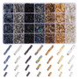 5845Pcs 28 Style Glass Twisted Bugle Beads, Mixed Style, Mixed Color