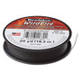 Thread, Beadalon® WildFire™, polyester and plastic, black, 0.15mm with bonded coating, 10-pound test. Sold per 20-yard spool.