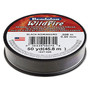 Thread, Beadalon® WildFire™, polyester and plastic, black, 0.2mm with bonded coating, 15-pound test. Sold per 50-yard spool.