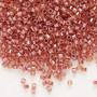 DB0913 - 11/0 - Miyuki Delica - Transparent Colour-Lined Peach - 7.5gms - Cylinder Seed Beads