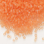 DB1411 - 11/0 - Miyuki Delica - Transparent Crystal Glazed Dark Tangerine - 7.5gms - Cylinder Seed Beads