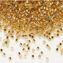 DBS0033 - Miyuki Delica Beads - Cylinder- SIZE #15 - 4gms - Colour DBS33 Translucent 24kt Gold Lined Crystal