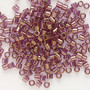 DBL-0108 - 8/0 - Miyuki - Translucent Gold Luster Amethyst - 7.5gms (approx 220 Beads) - Glass Delica Beads - Cylinder