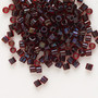 DBL-0297 - 8/0 - Miyuki - Translucent Garnet Lined Luster Ruby - 7.5gms (approx 220 Beads) - Glass Delica Beads - Cylinder