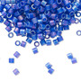 DBL-0864 - 8/0 - Miyuki - Translucent Matte Rainbow Cobalt - 7.5gms (approx 220 Beads) - Glass Delica Beads - Cylinder