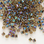 DBL-0089 - 8/0 - Miyuki - Translucent Blue Lined Rainbow Light Topaz - 7.5gms (approx 220 Beads) - Glass Delica Beads - Cylinder