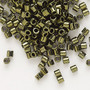 DBL-0011 - 8/0 - Miyuki - Op Metallic Olive - 7.5gms (approx 220 Beads) - Glass Delica Beads - Cylinder