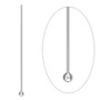 Head pin, stainless steel, 1-1/2 inches with 2mm ball, 24 gauge. Sold per pkg of 50.