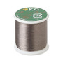 Thread, K.O., waxed nylon, smoke grey, 0.15mm diameter, 4-pound test. Sold per 55 yard spool.