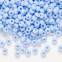 Seed bead, Preciosa Ornela, glass, opaque light blue, #6 rocaille. Sold per 50-gram pkg.