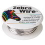 Wire, Zebra Wire™, color-coated copper, titanium grey, 18 gauge. Sold per 10-yard spool.