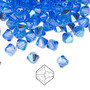 6mm - Preciosa Czech - Sapphire Glitter - 24pk - Faceted Bicone Crystal
