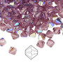 6mm - Preciosa Czech - Light Amethyst Glitter - 144pk - Faceted Bicone Crystal