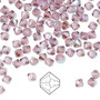 4mm - Preciosa Czech - Light Amethyst Glitter - 48pk - Faceted Bicone Crystal