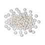 Bead, silver-plated brass, 3x2mm corrugated rondelle. Sold per pkg of 1,000.