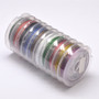 Beading Wire Steel Tiger Tail, Mixed Colour, 0.38mm; about 10m/roll - 10 Rolls